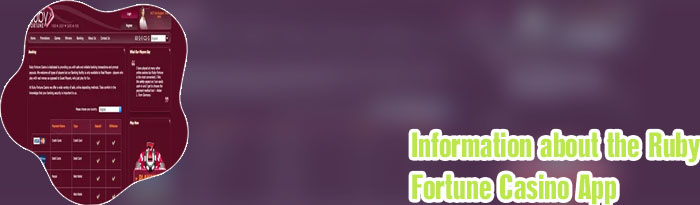 Ruby fortune casino app
